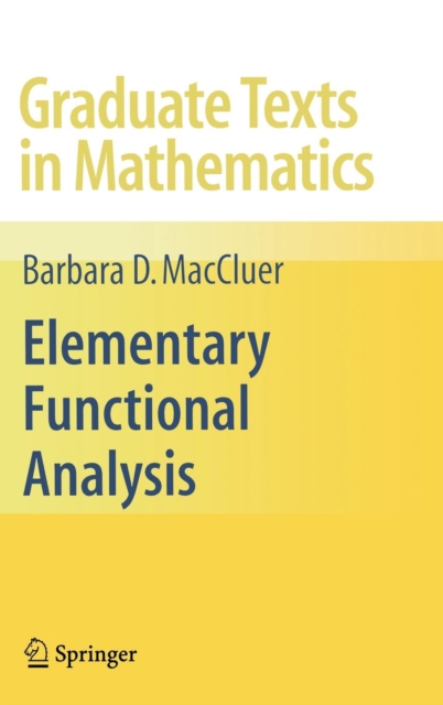 Elementary Functional Analysis, Hardback Book