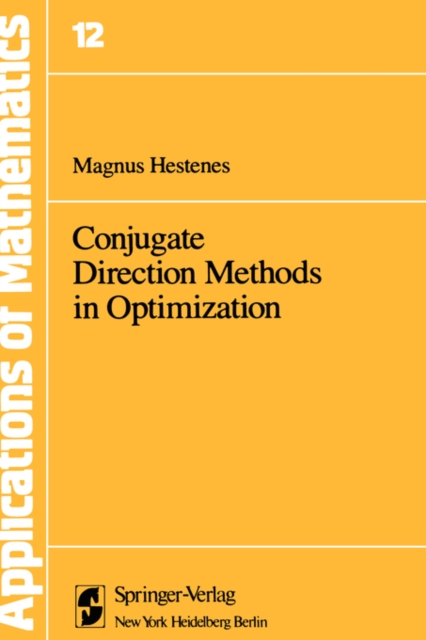 Conjugate Direction Methods in Optimization, Hardback Book