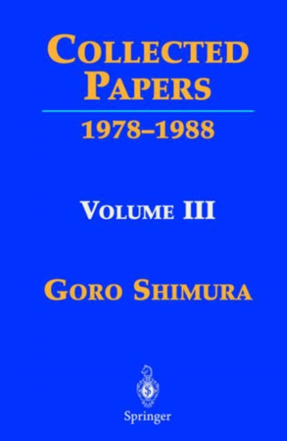Collected Papers III : 1978-1988 1978-1988 v. 3, Hardback Book