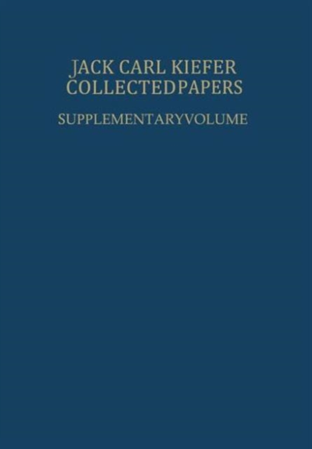 Collected Papers - Supplementary Volume, Hardback Book