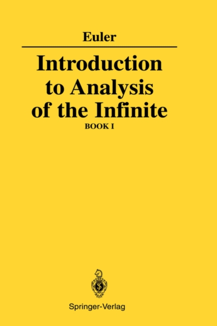 Introduction to Analysis of the Infinite : Book I, Hardback Book
