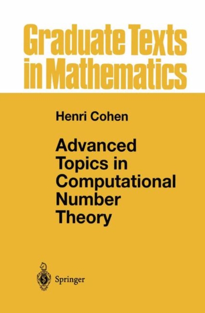 Advanced Topics in Computational Number Theory, Hardback Book