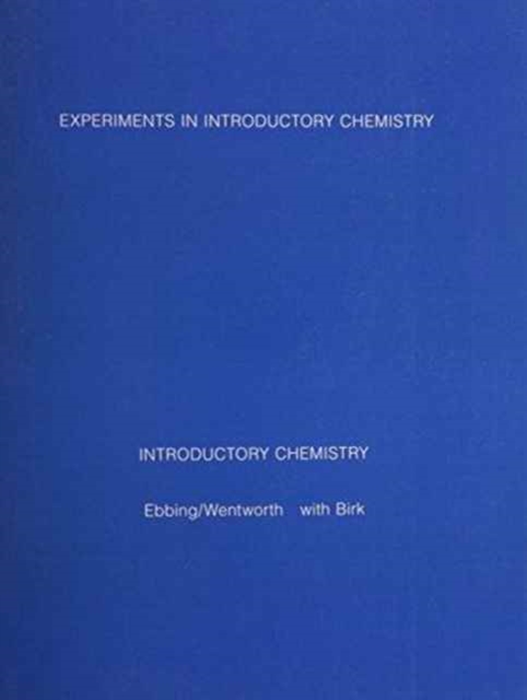 Experiments for Introductory Chemistry, Paperback / softback Book