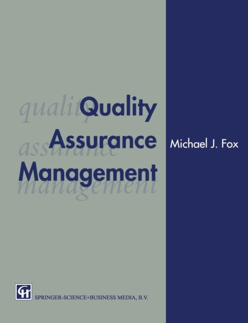 Quality Assurance Management, Paperback / softback Book