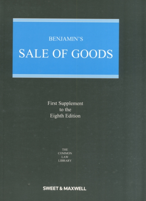 Benjamin's Sale of Goods : 1st Supplement, Paperback Book