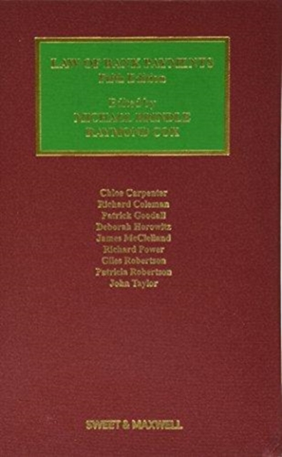 Law of Bank Payments, Hardback Book