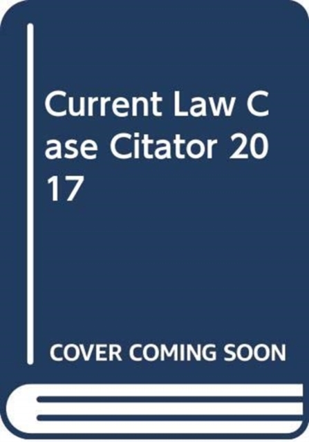 Current Law Case Citator, Paperback / softback Book