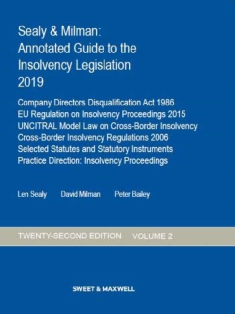 Sealy & Milman: Annotated Guide to the Insolvency Legislation 2019, Paperback / softback Book