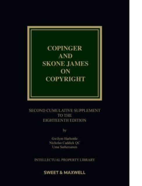 Copinger and Skone James on Copyright, Paperback / softback Book
