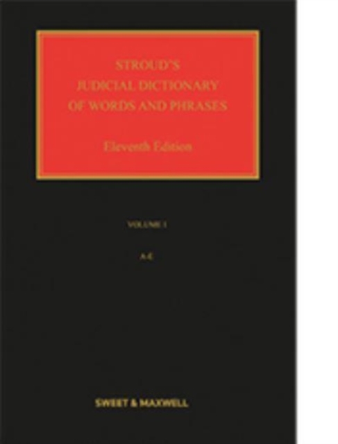 Stroud's Judicial Dictionary of Words and Phrases, Hardback Book