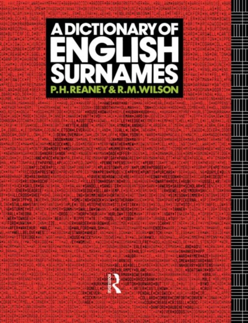 A Dictionary of English Surnames, Hardback Book
