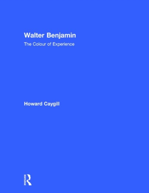 Walter Benjamin : The Colour of Experience, Hardback Book