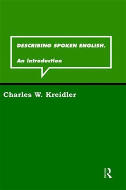 Describing Spoken English : An Introduction, Hardback Book