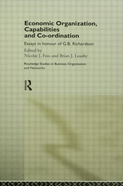 Economic Organization, Capabilities and Coordination, Hardback Book