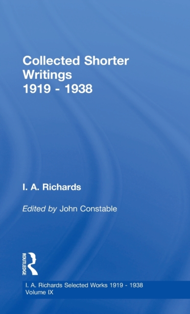 Collected Shorter Writings V9, Hardback Book