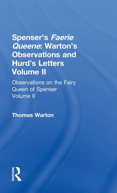 Observations On Fairy Queen V2, Hardback Book