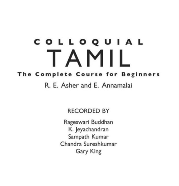 Colloquial Tamil : The Complete Course for Beginners, CD-Audio Book