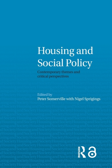 Housing and Social Policy : Contemporary Themes and Critical Perspectives, Paperback / softback Book