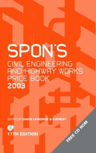 Spon's Civil Engineering and Highway Works Price Book 2003, Hardback Book