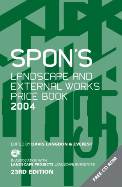 Spon's Landscape and External Works Price Book 2004, Hardback Book