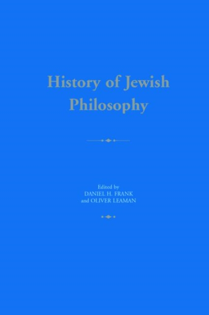 History of Jewish Philosophy, Paperback / softback Book