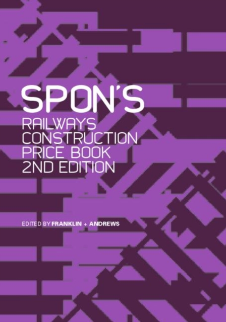 Spon's Railways Construction Price Book, Hardback Book