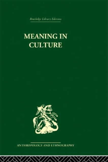 Meaning in Culture, Hardback Book