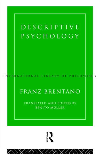 Descriptive Psychology, Paperback / softback Book