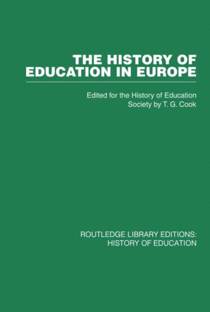 The History of Education in Europe, Hardback Book
