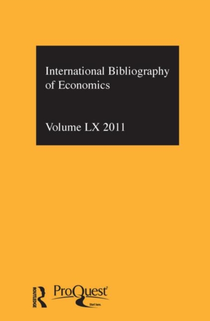IBSS: Economics: 2011 Vol.60 : International Bibliography of the Social Sciences, Hardback Book