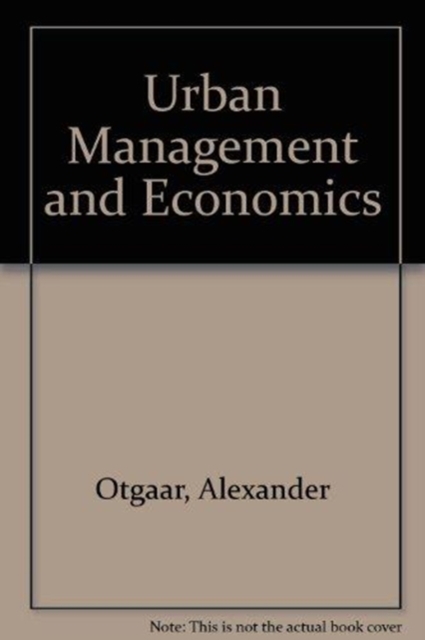 Urban Management and Economics, Hardback Book