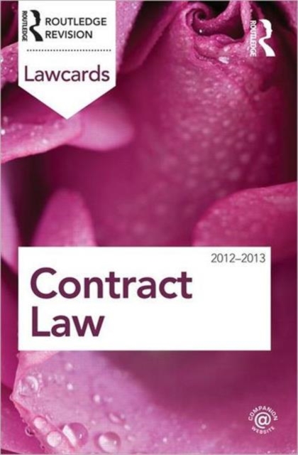 Contract Lawcards 2012-2013, Paperback / softback Book