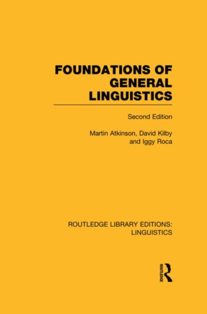 Foundations of General Linguistics, Hardback Book