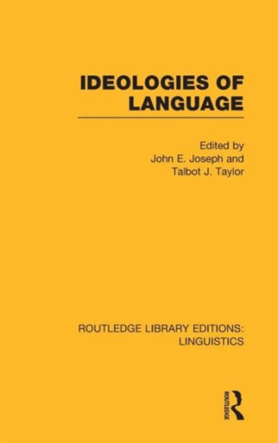 Ideologies of Language, Hardback Book