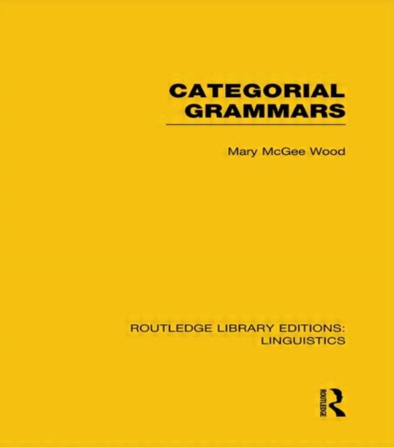Categorial Grammars, Hardback Book