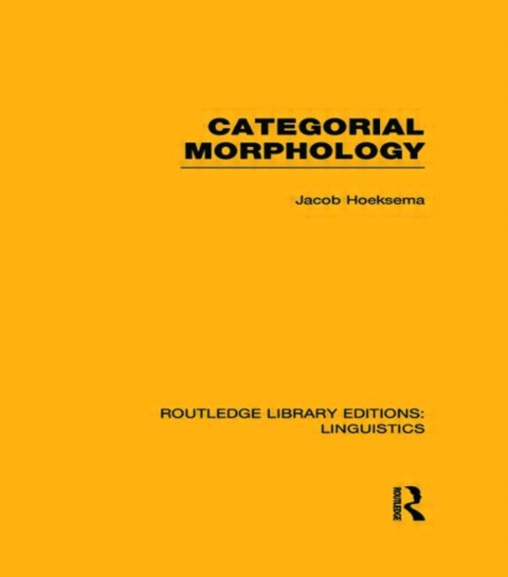 Categorial Morphology, Hardback Book