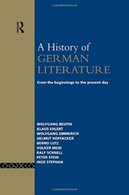 A History of German Literature : From the Beginnings to the Present Day, Paperback / softback Book