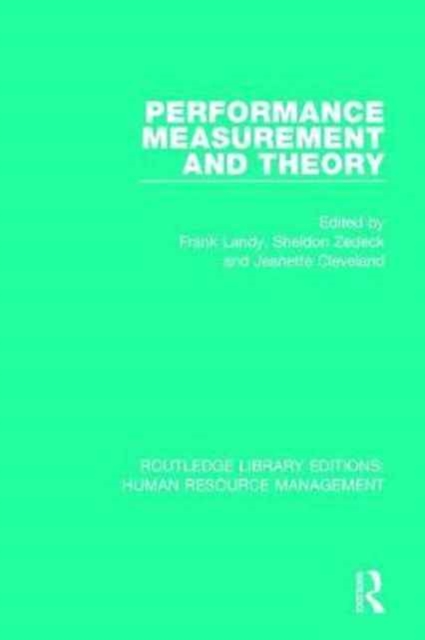 Performance Measurement and Theory, Hardback Book