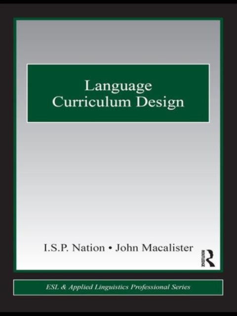 Language Curriculum Design, Hardback Book