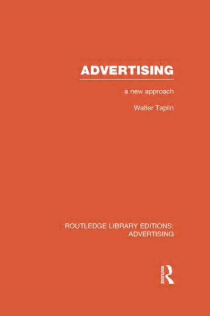 Advertising A New Approach, Hardback Book