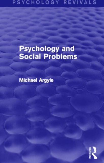 Psychology and Social Problems (Psychology Revivals), Hardback Book