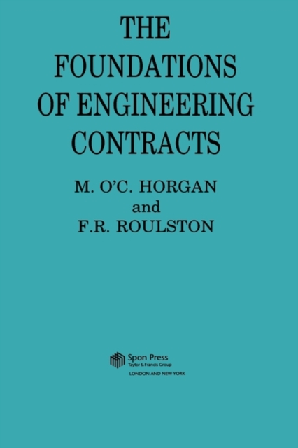 The Foundations of Engineering Contracts, Hardback Book