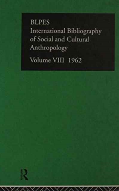 IBSS: Anthropology: 1962 Vol 8, Hardback Book