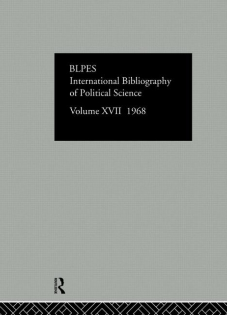 IBSS: Political Science: 1968 Volume 17, Hardback Book