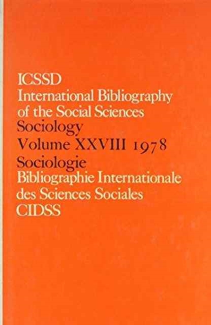 IBSS: Sociology: 1978 Vol 28, Hardback Book