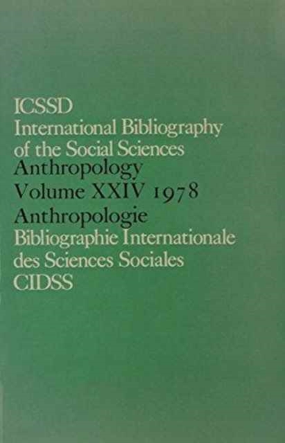 IBSS: Anthropology: 1978 Vol 24, Hardback Book