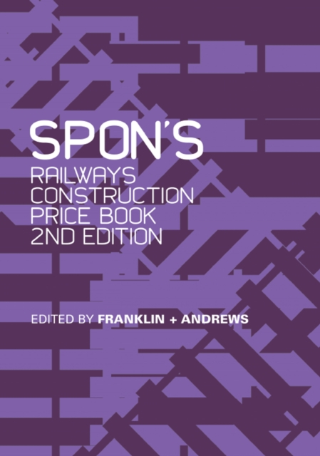 Spon's Railways Construction Price Book, PDF eBook