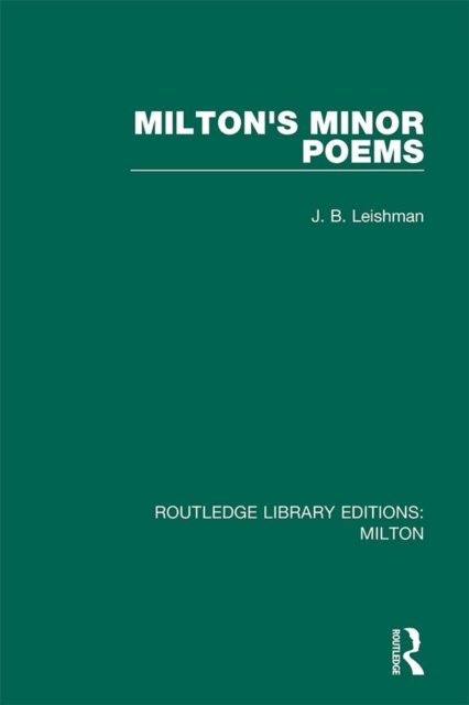 Milton's Minor Poems, PDF eBook