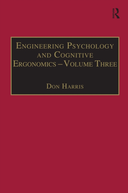 Engineering Psychology and Cognitive Ergonomics : Volume 3: Transportation Systems, Medical Ergonomics and Training, EPUB eBook