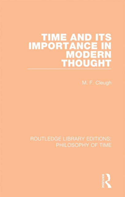 Time and its Importance in Modern Thought, EPUB eBook